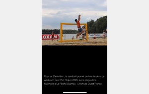 Presse - Sandball -Ouest France le 16/06/2023
