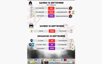🔴⚫ PROGRAMME MATCHS | 12 &amp; 13 SEPTEMBRE 🤾‍♀️🤾‍♂️