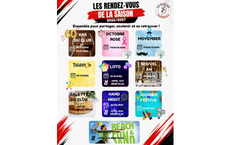 Les Rendez-vous de la saison 2026/2027